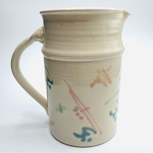 Vintage Signed Studio Pottery Pitcher Retro
